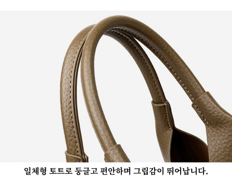 부드러운 소가죽 버킷백 여성 투웨이 토트백 숄더백 핸드백 여자 데일리 가방 크로스백