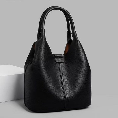 부드러운 소가죽 버킷백 여성 투웨이 토트백 숄더백 핸드백 여자 데일리 가방 크로스백